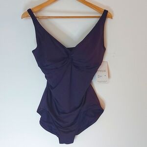 NWT Contours by Coco Reef One Piece Swimsuit Bathing Suit Amethyst Size 12/36C